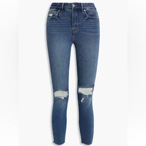 Good American Blue Ripped Skinny Jeans